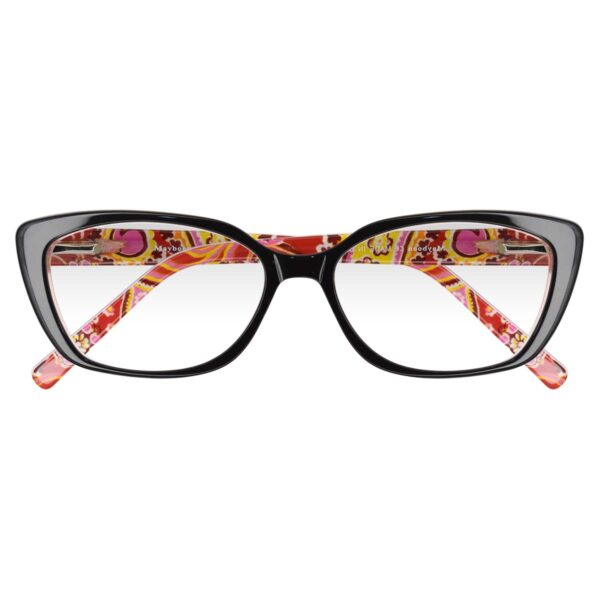 A18015 NEGRO,ACETATO, MEDIANO, LIGEROS, UNISEX, OJO DE GATO