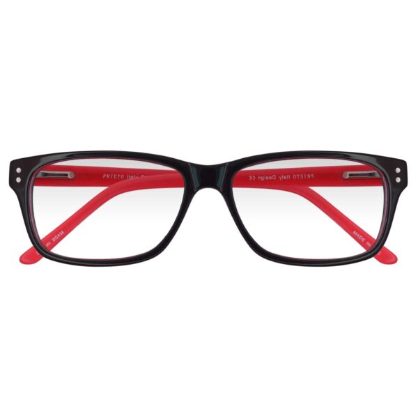 A059 NEGRO ROJO,ACETATO, MEDIANO, LIGEROS, CABALLERO, RECTANGULO
