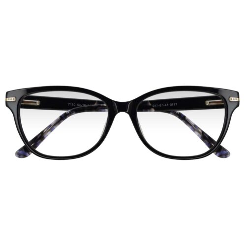 7110 NEGRO GRIS,ACETATO, MEDIANO, LIGEROS, UNISEX, OJO DE GATO