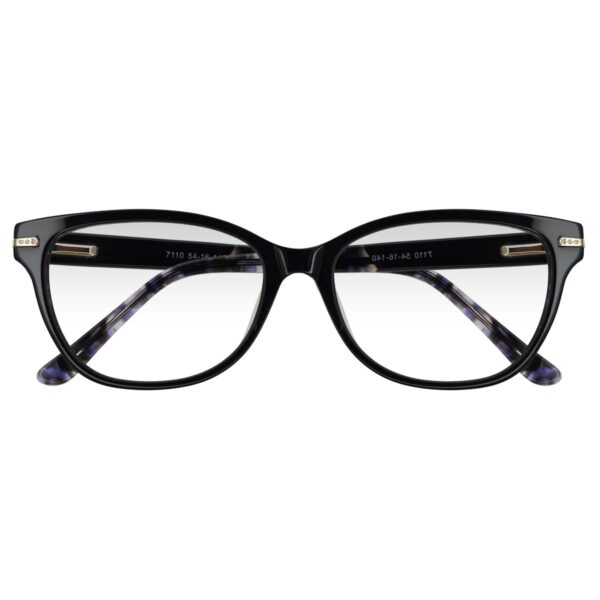 7110 NEGRO GRIS,ACETATO, MEDIANO, LIGEROS, UNISEX, OJO DE GATO