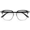 GE2 NEGRO,PASTA METAL, GRANDE, LIGEROS, UNISEX, POLIGONAL