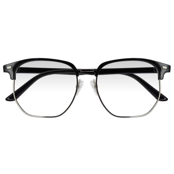 GE2 NEGRO,PASTA METAL, GRANDE, LIGEROS, UNISEX, POLIGONAL