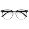GE2 NEGRO MATE,PASTA METAL, GRANDE, LIGEROS, UNISEX, POLIGONAL