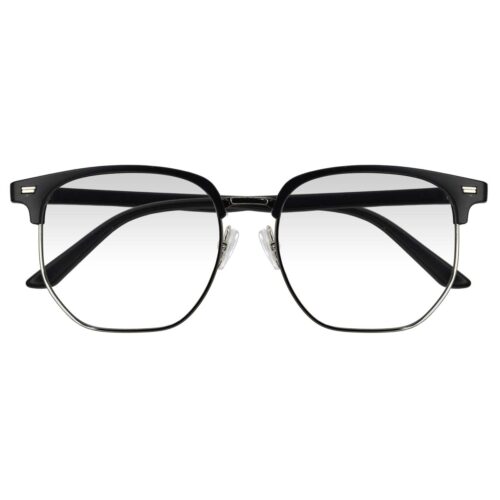 GE2 NEGRO MATE,PASTA METAL, GRANDE, LIGEROS, UNISEX, POLIGONAL