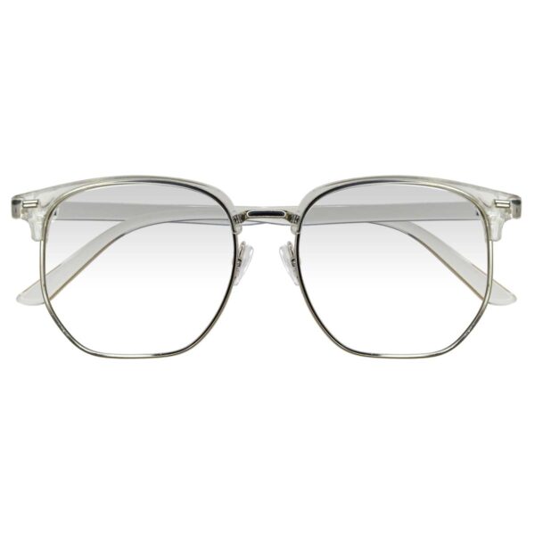 GE2 TRANSPARENTE,PASTA METAL, GRANDE, LIGEROS, UNISEX, POLIGONAL