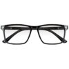 9142 NEGRO, PASTA, MEDIANO, LIGEROS, UNISEX, RECTANGULARES