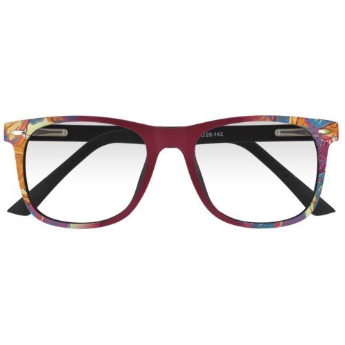 9234 ROJO, PASTA, MEDIANO, LIGEROS, UNISEX, RECTANGULO