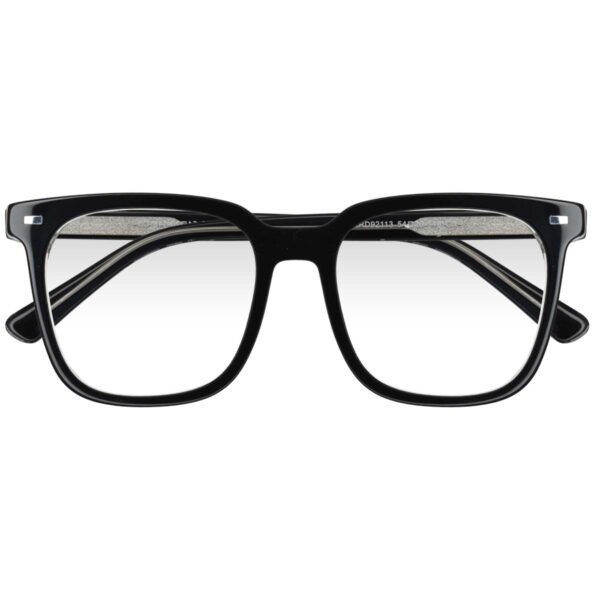RD92113 NEGRO TRANSPARENTE, ACETATO, GRANDES LIGEROS, UNISEX, CUADRADO