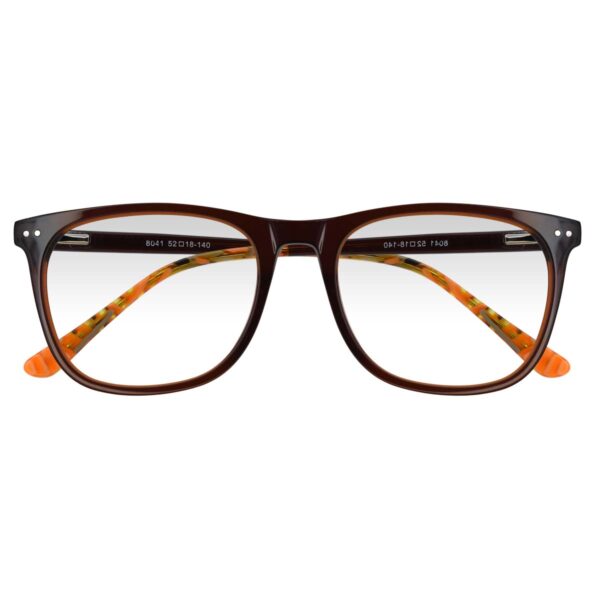 8041 CAFE, ACETATO, MEDIANO LIGEROS, UNISEX, CUADRADO