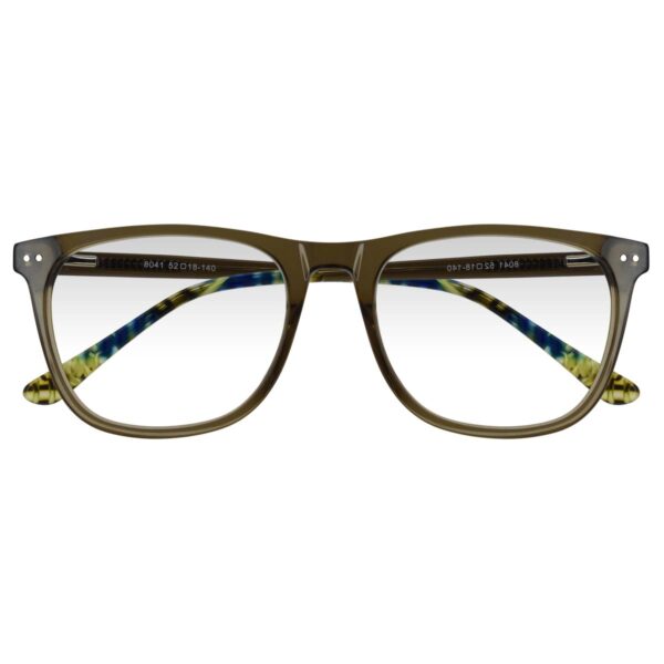 8041 GRIS, ACETATO, MEDIANO LIGEROS, UNISEX, CUADRADO