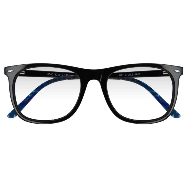 8001 NEGRO, ACETATO, MEDIANO LIGEROS, UNISEX, CUADRADO
