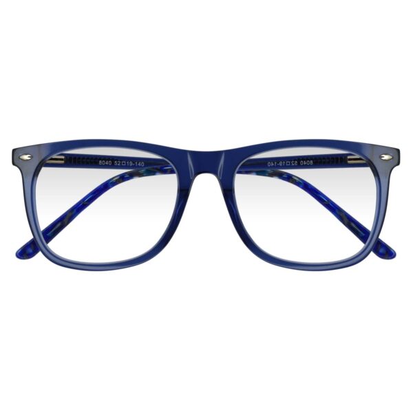 8001 AZUL, ACETATO, MEDIANO LIGEROS, UNISEX, CUADRADO