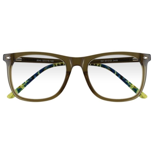 8040 GRIS, ACETATO, MEDIANO LIGEROS, UNISEX, CUADRADO