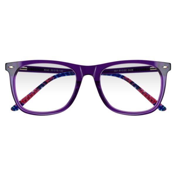 8040 VIOLETA, ACETATO, MEDIANO LIGEROS, UNISEX, CUADRADO