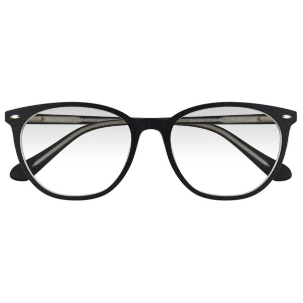 8036 NEGRO TRANSPARENTE, ACETATO, MEDIANO, LIGEROS, DAMA, OJO DE GATO