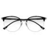 6326H NEGRO PLATEADO,TR90, METALICO, MEDIANO, LIGEROS, UNISEX, REDONDO