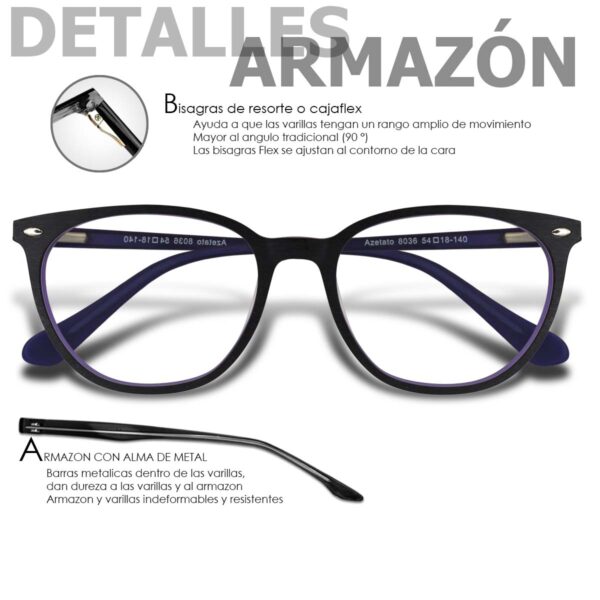 8036 NEGRO LINEA VIOLETA