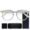 GE2 TRANSPARENTE,PASTA METAL, GRANDE, LIGEROS, UNISEX, POLIGONAL