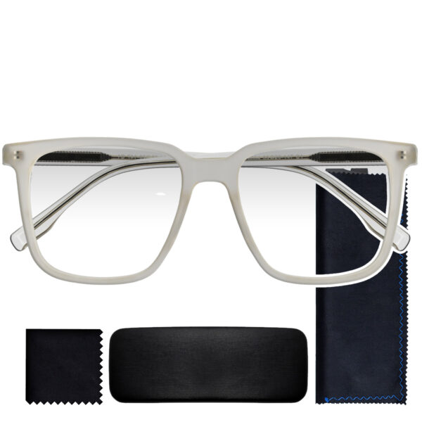 8004 BLANCO, ACETATO, GRANDE, LIGEROS, UNISEX, CUADRADO