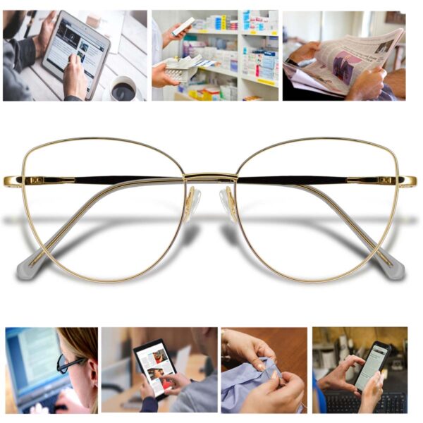 LENTES VISTA CANSADA, PRESBICIA, ANTIFATIGA, LENTES PARA LECTURA METALICO HS5180