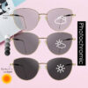 LENTES SOL FOTOCROMATICOS ANTIFATIGA ANTIRREFLEJANTE METALICO HS5180
