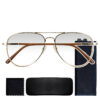 LENTES VISTA CANSADA, PRESBICIA, ANTIFATIGA, LENTES PARA LECTURA METALICO H2105H  DORADO